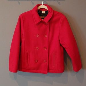 Old Navy Girls Red Peacoat